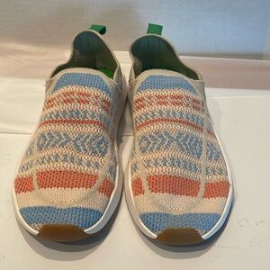 Sanuk Women's Size 10 M‎ Loafers Blue Salmon Summer Shoes